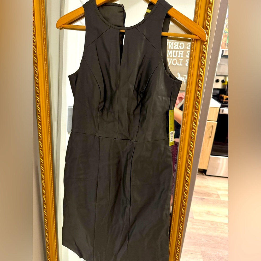 NWT Gianni Bini Black Pleather Dress